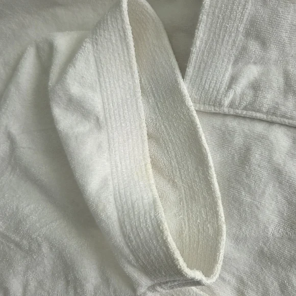 Just For Women White Cotton Terry Spa Robe - 1X/2X - Picture 10 of 13